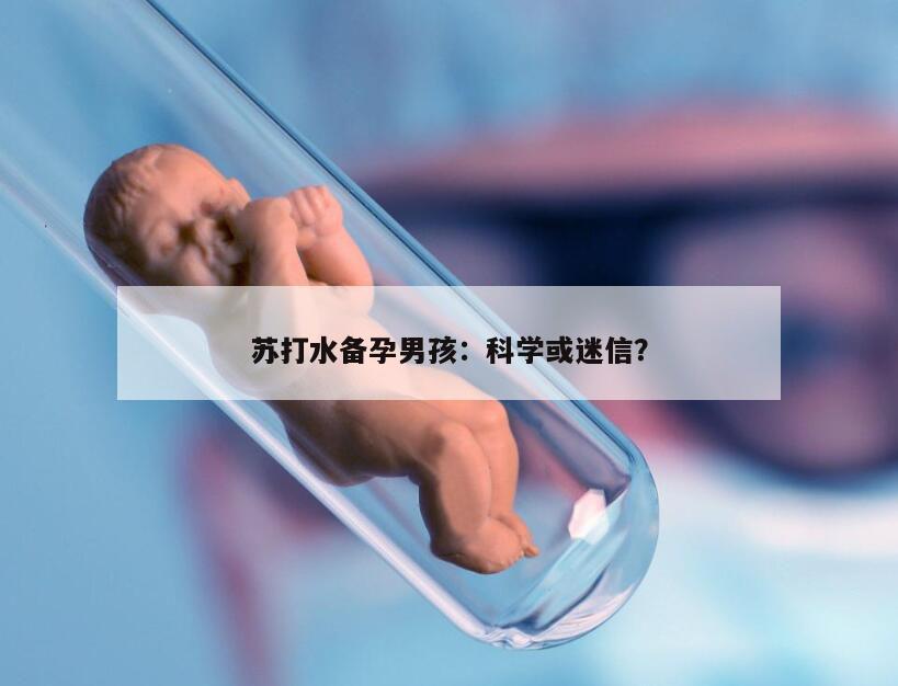 苏打水备孕男孩：科学或迷信？