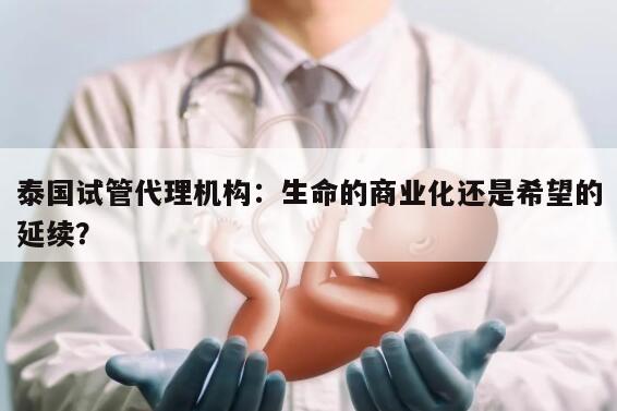 泰国试管代理机构：生命的商业化还是希望的延续？