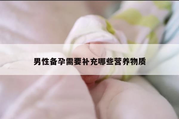 男性备孕需要补充哪些营养物质